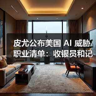 皮尤公布美国 AI 威胁职业清单：收银员和记者风险较高，心理咨询师影响最小