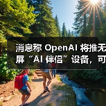 消息称 OpenAI 将推无屏“AI 伴侣”设备，可感知用户周围环境（图1）